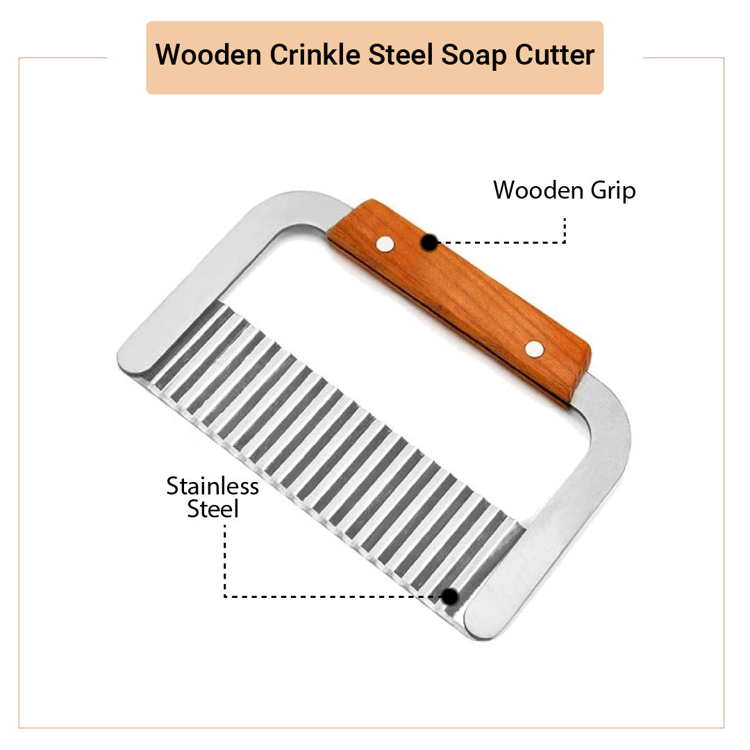 Wooden Rectangle Silicone Soap Mould + Soap Cutter
