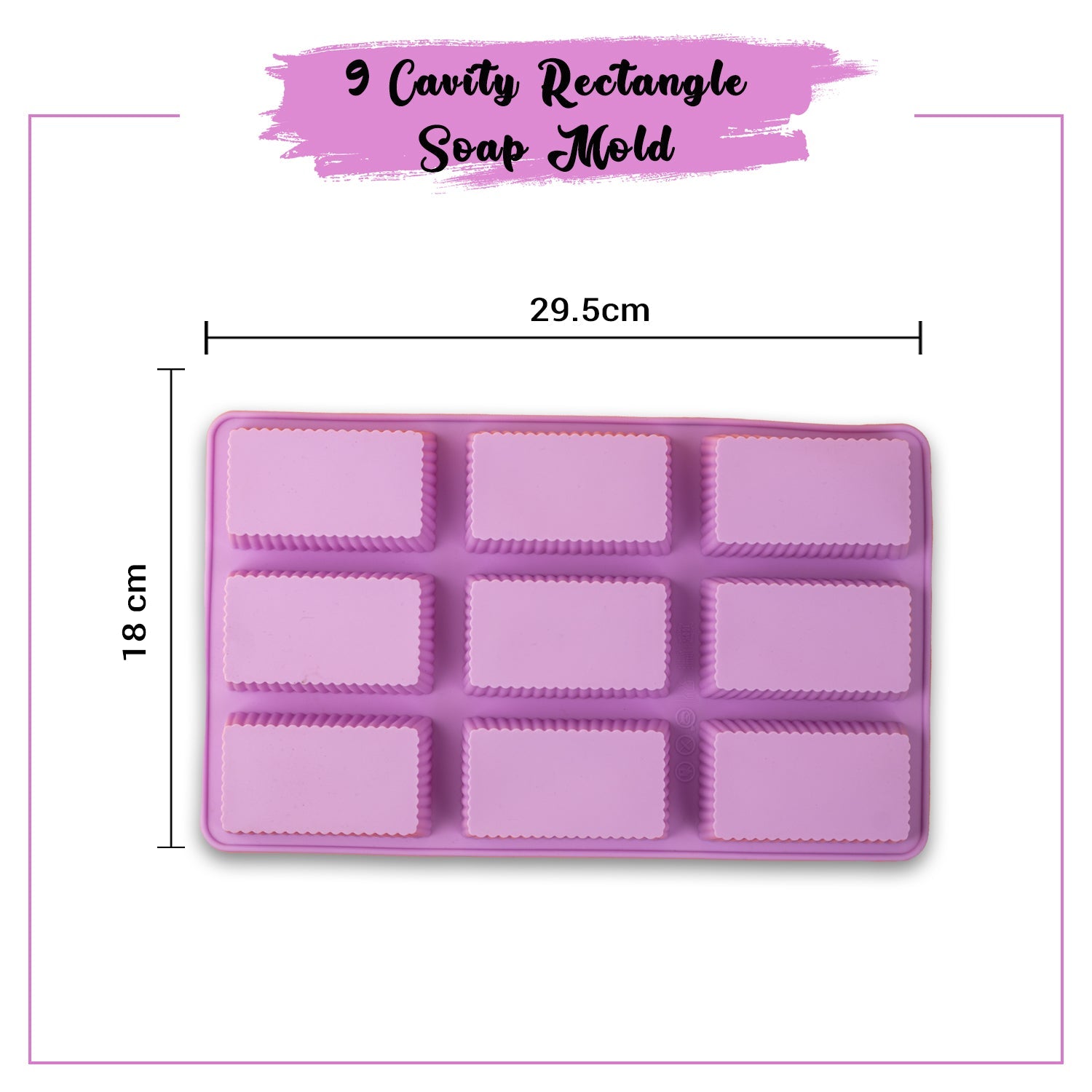 9 Cavity Rectangle Shape + 4 Cavity Soap Mold - Combo Pack