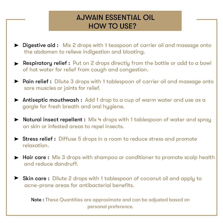 Ajwain Essential Oil / Ajowan Oil
