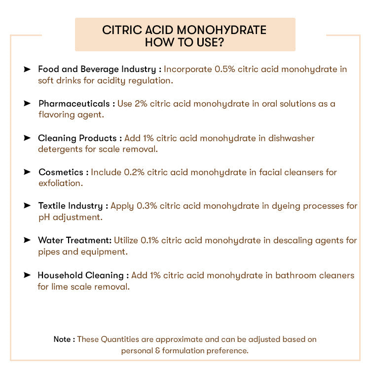 Citric Acid Monohydrate Powder