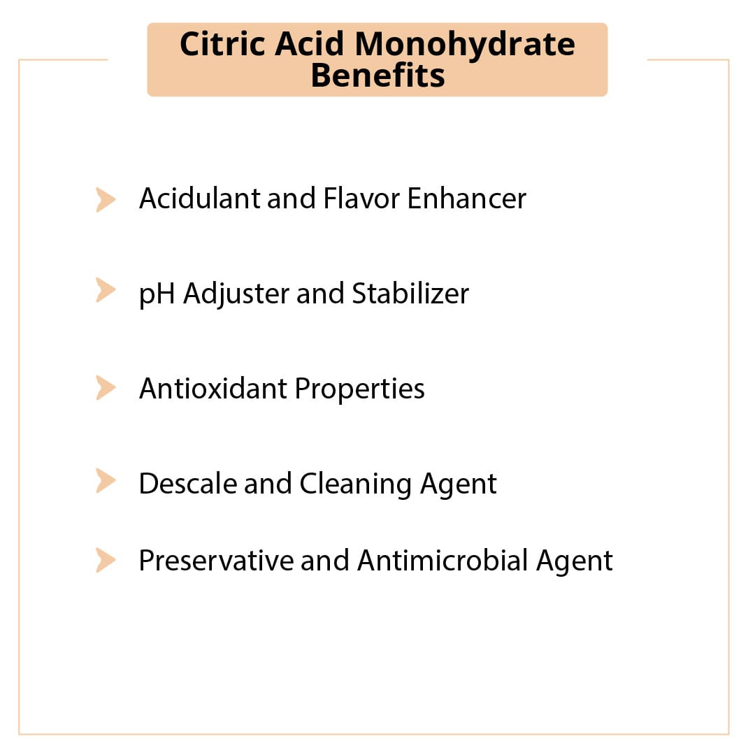 Citric Acid Monohydrate Powder