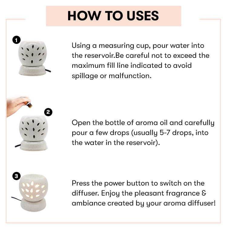 Ceramic Electric Round Shaped Aroma Diffuser