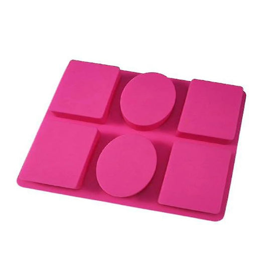 Flower Pattern Shape Silicone Mold - 6 Cavities