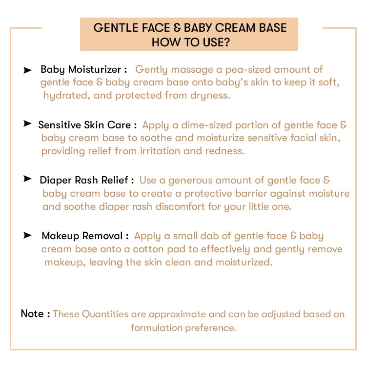 Gentle Face & Baby Cream Base ( Ready to Use)