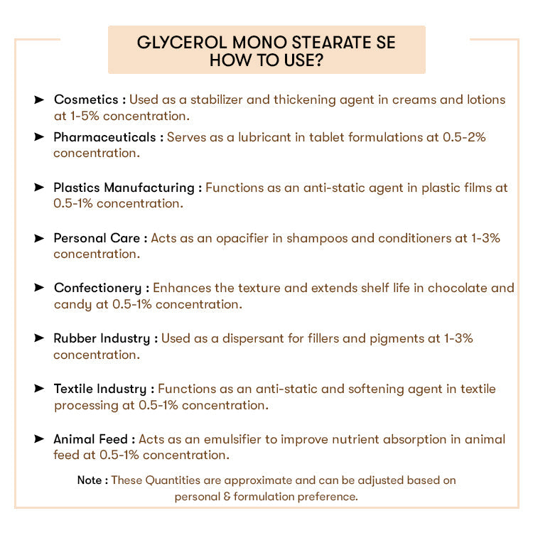 Glycerol Mono Stearate SE