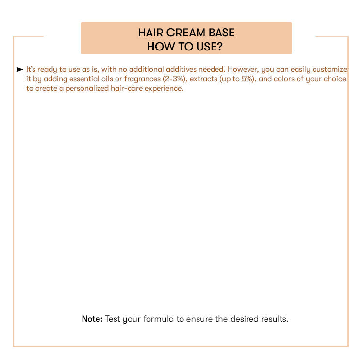 Hair Cream Base - Ready To Use