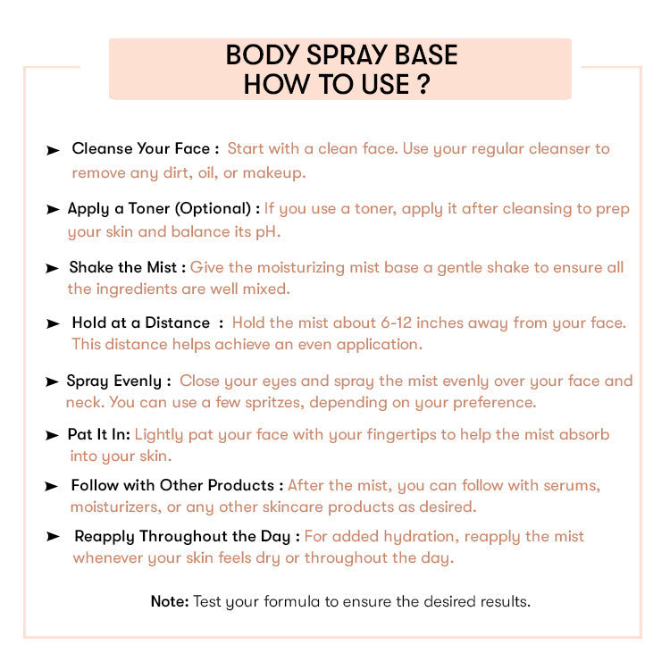 Moisturizing Body Spray Base  ( Ready to Use )