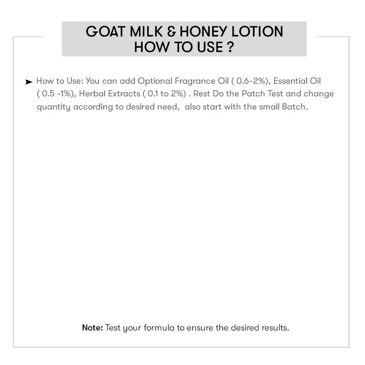 Goat Milk & Honey Lotion Base ( Ready to Use)