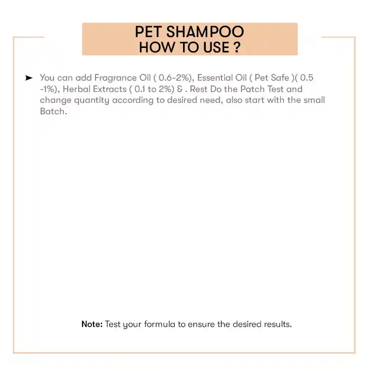 Transparent Pet Shampoo Bases - Ready to Use