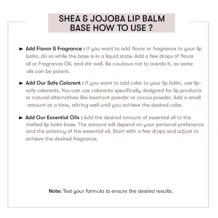 Shea & Jojoba Lip Balm Base