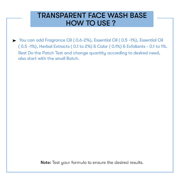 Transparent Face Wash Base