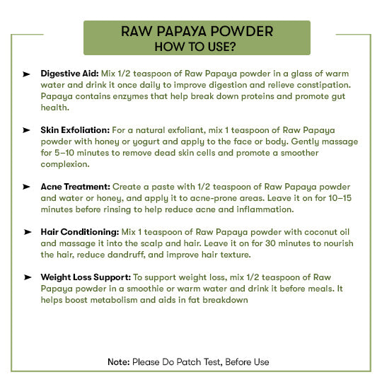 Raw Papaya Powder