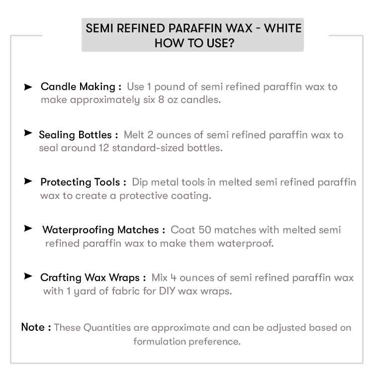 Semi Refined Paraffin Wax - White