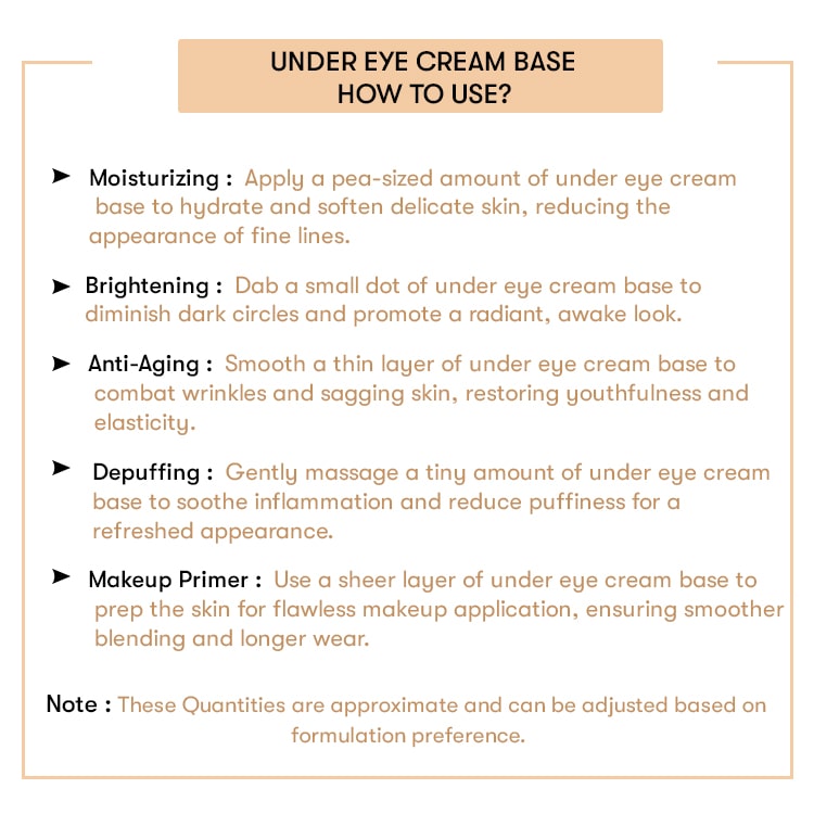 Under Eye Cream Base ( Ready to Use )