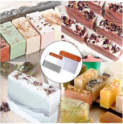 Wooden Rectangle Silicone Soap Mould + Soap Cutter
