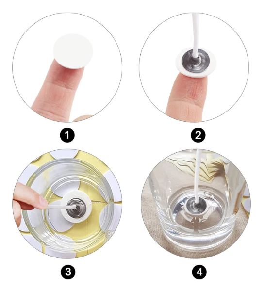 Candle Wick Round Stickers