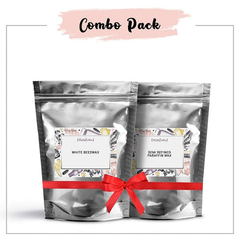 White Beewax & Semi Refined Paraffin Wax - Combo Pack