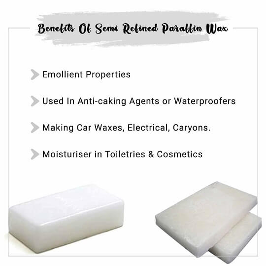 White Semi Refined Paraffin Wax Benefits