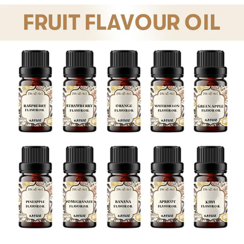 10 Fruit Flavor Oil Sample Kit - 0.3 Floz Each