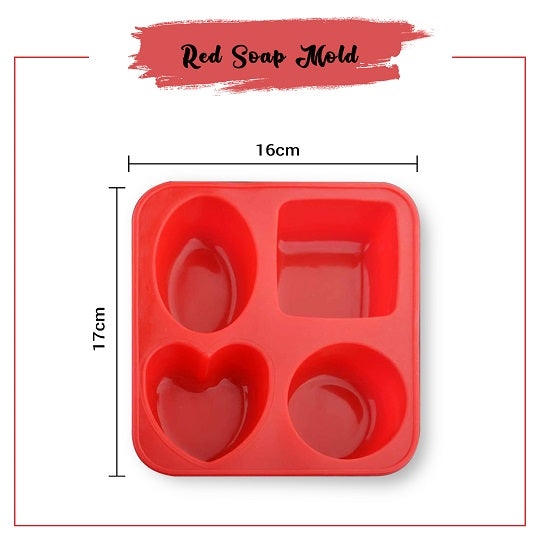 6 Round Flower Soap Mold + 4 Cavity Shape Soap Mold