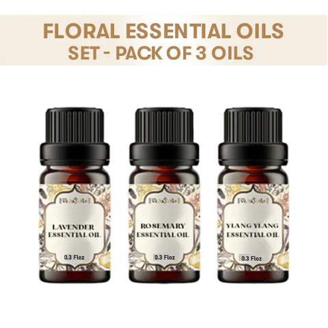 Floral Essential Oils Set - Pack of 3 Oils
