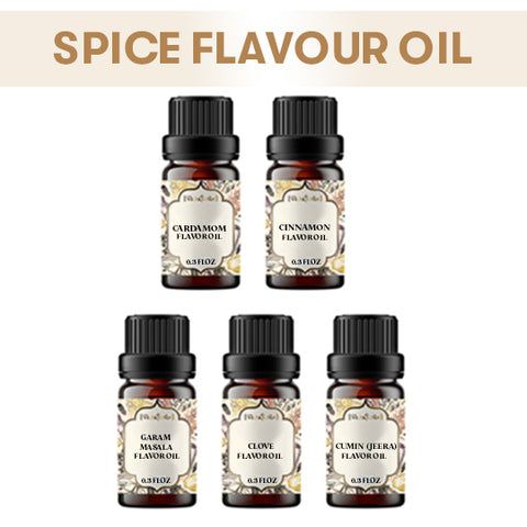 5 Spice Flavour Oil Sample Kit - 0.3 Floz