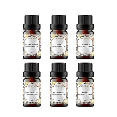 6 Romance Fragrance Oils Sample Kit -  0.3 Floz Each