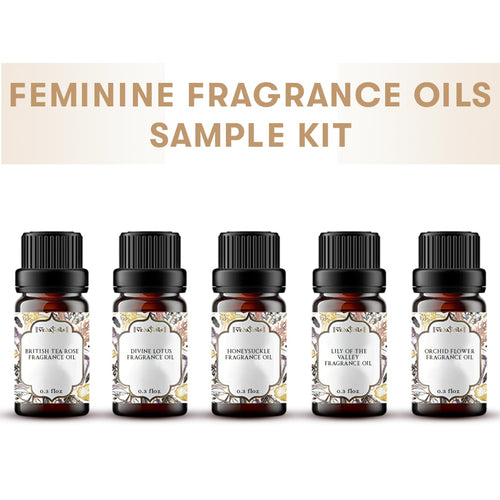 5 Feminine Fragrance Oils Sample Kit - 0.3 Floz Each