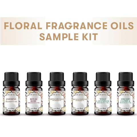 6 Floral Fragrance Oils Sample Kit - 0.3 Floz Each
