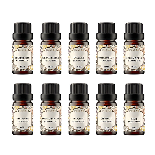 10 Fruit Flavor Oil Sample Kit - 0.3 Floz Each