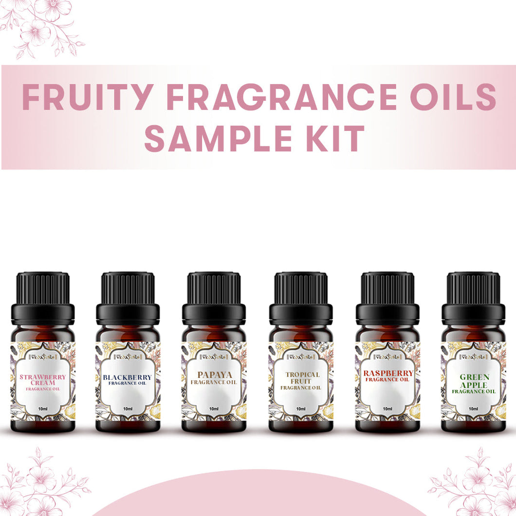 6 Fruity Fragrance Oils Sample Kit - 0.3 Floz Each