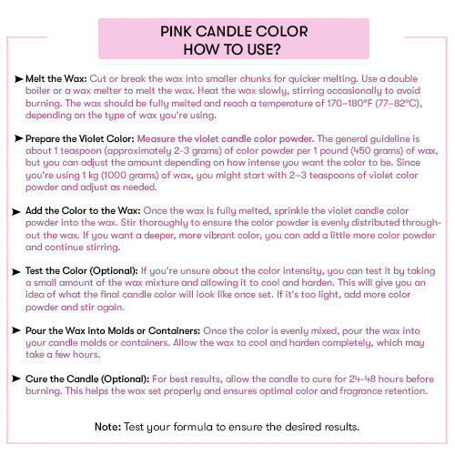 Pink Candle Color