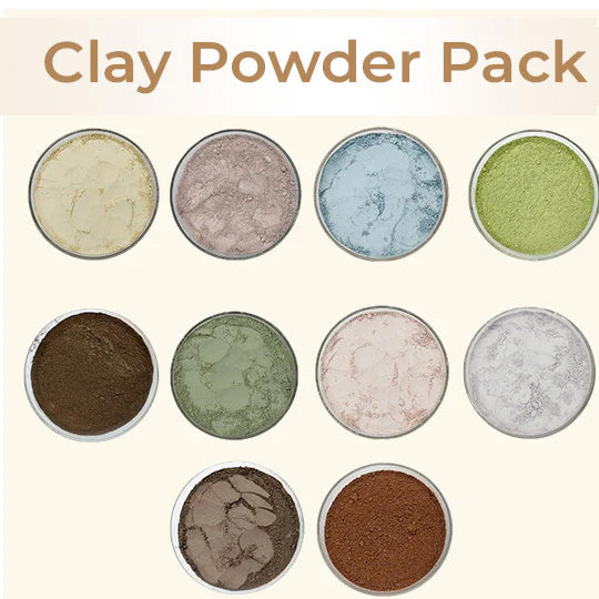 10 Clay Powder Combo Pack - 3.5 Oz Each