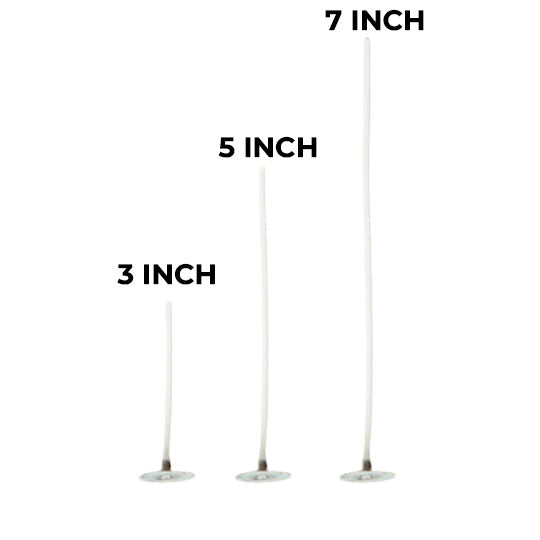 Pre Waxed Candle Wicks - 3 Inch + 5 Inch + 7 Inch - Combo Pack