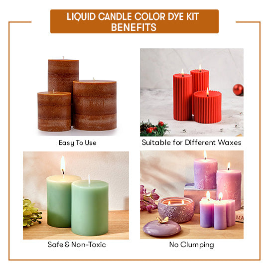 Liquid Candle Color Dye Kit - 6 Color Set