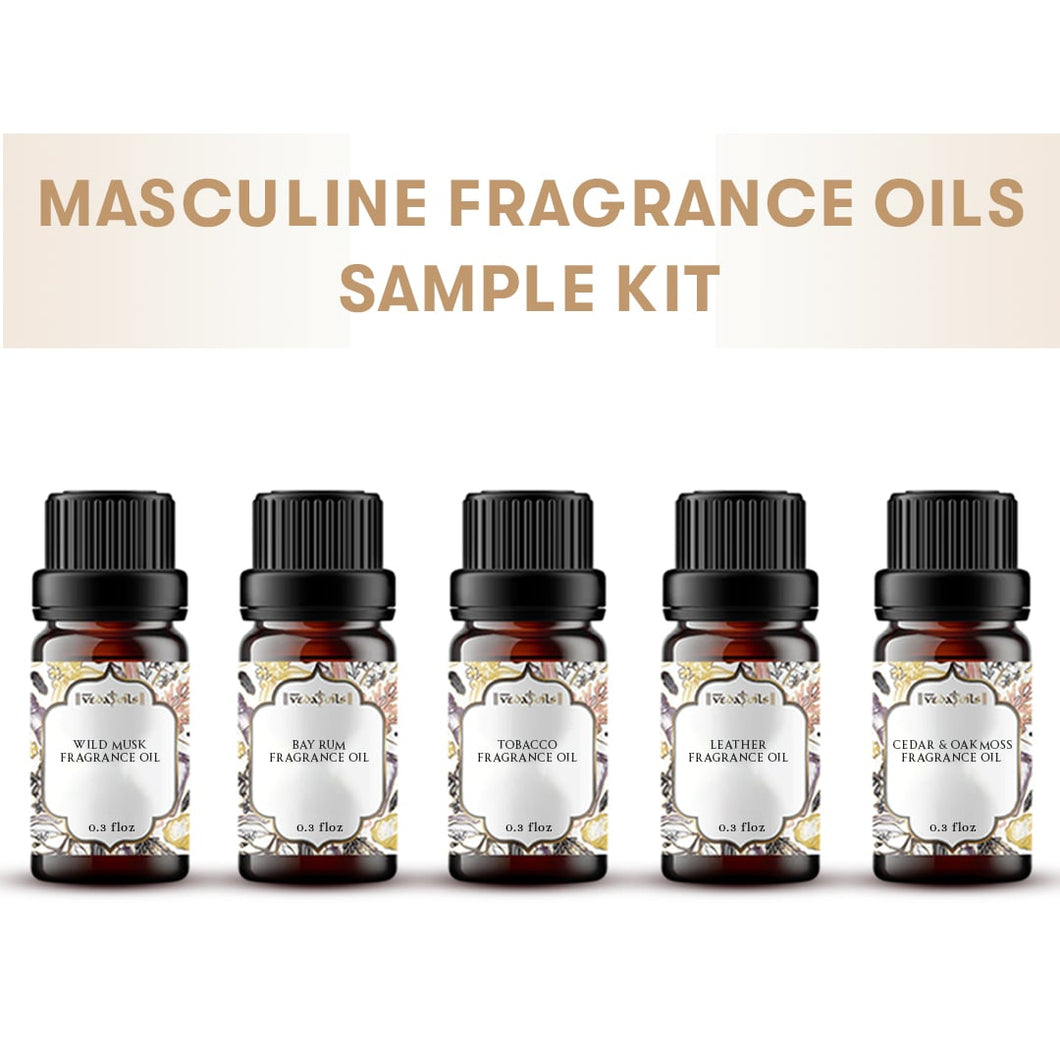 Masculine Fragrance Oils Sample Kit - 0.3 Floz Each