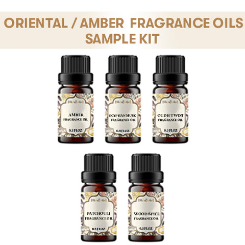 5 Oriental / Amber Fragrance Oils Sample Kit