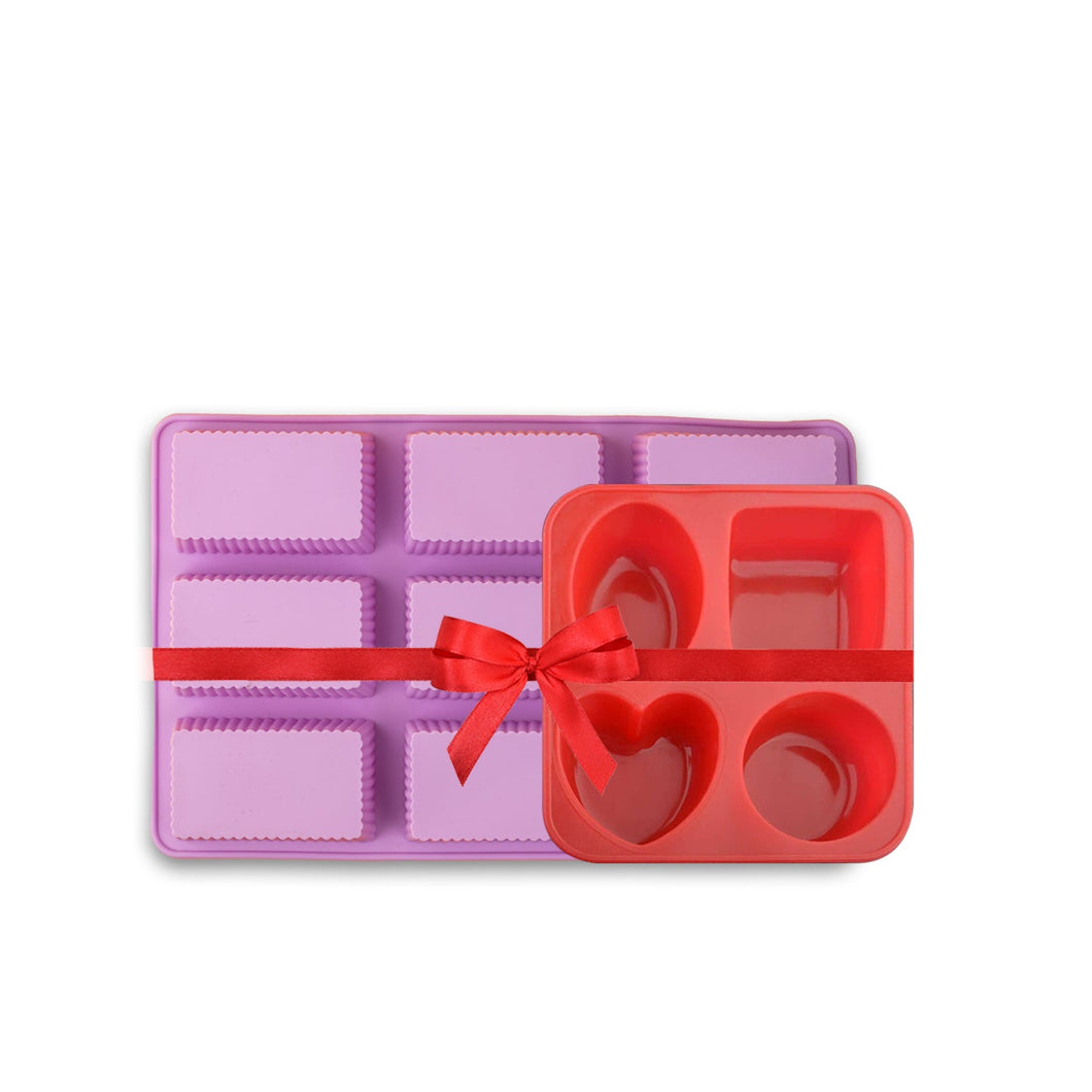 9 Cavity Rectangle Shape + 4 Cavity Soap Mold - Combo Pack