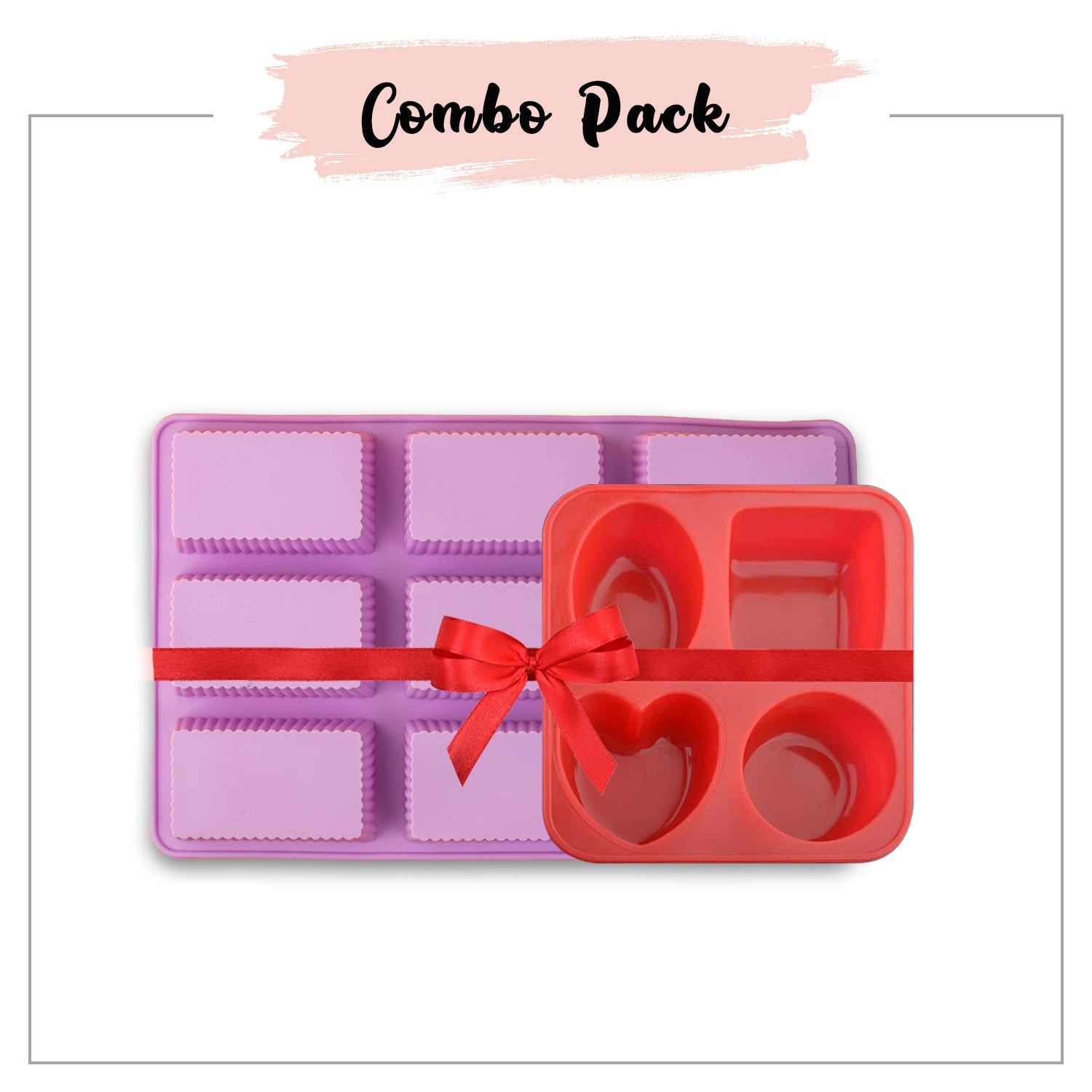 9 Cavity Rectangle Shape + 4 Cavity Soap Mold - Combo Pack