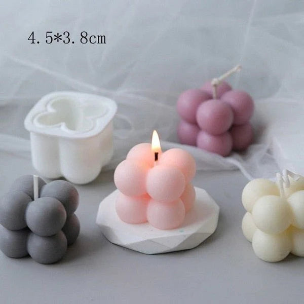 2D Bubble Candle Silicone Mould 15 Cavities