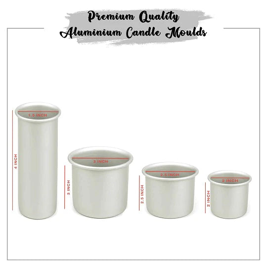 Aluminium Candle Mould - Set of 4