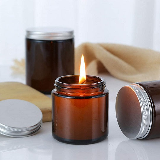 Amber Candle Jars 3.2 oz - Buy 1 Get 1