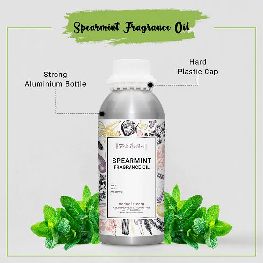 Spearmint Fragrance Oil in aluminium bottle