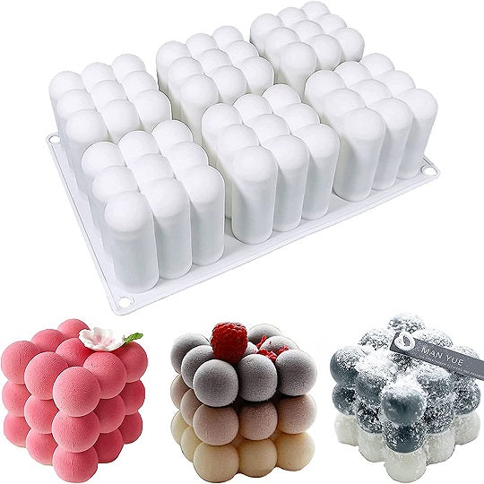 3D Bubble Candle Silicone Mould ( 6 Cavities)