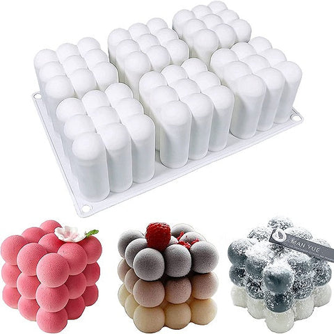 12 cavity Cylindrical Silicone Mold/round Soap Mold Handmade - Temu