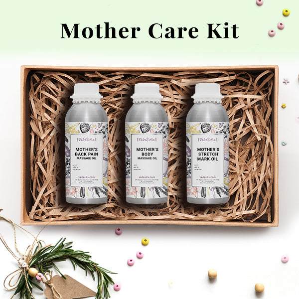 Mother Care Kit - Set of Stretch Mark, Back Pain & Body Massage Oil (3.2 oz)