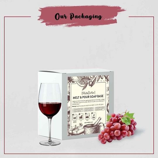 Red Wine Melt and Pour Soap Base  Packaging